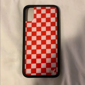 Wildflower Red Checkered Phone Case